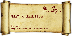 Márk Szibilla névjegykártya